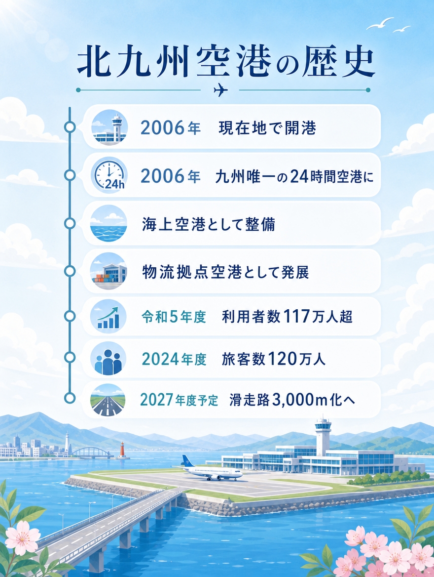 北九州空港の歴史 年表画像