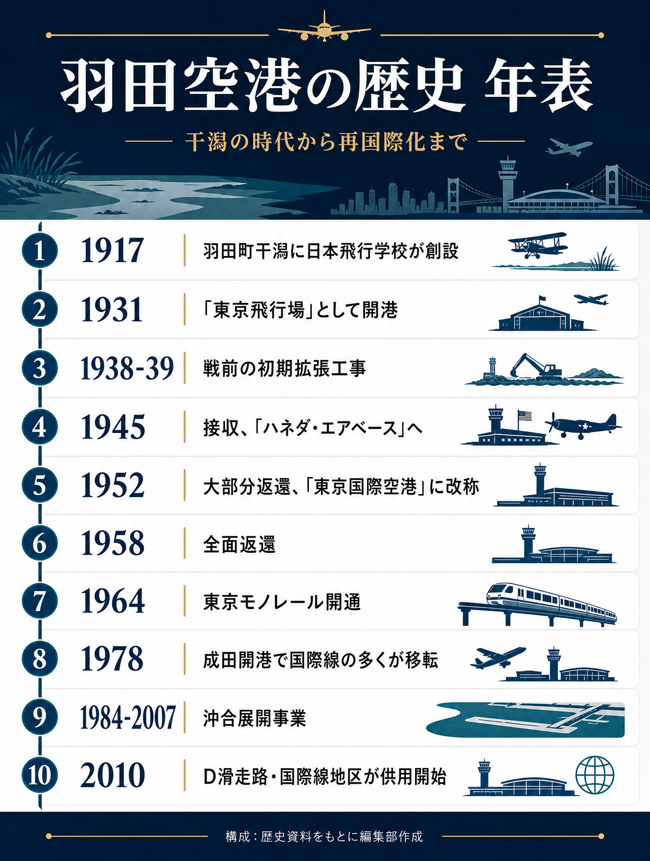 羽田空港の歴史年表